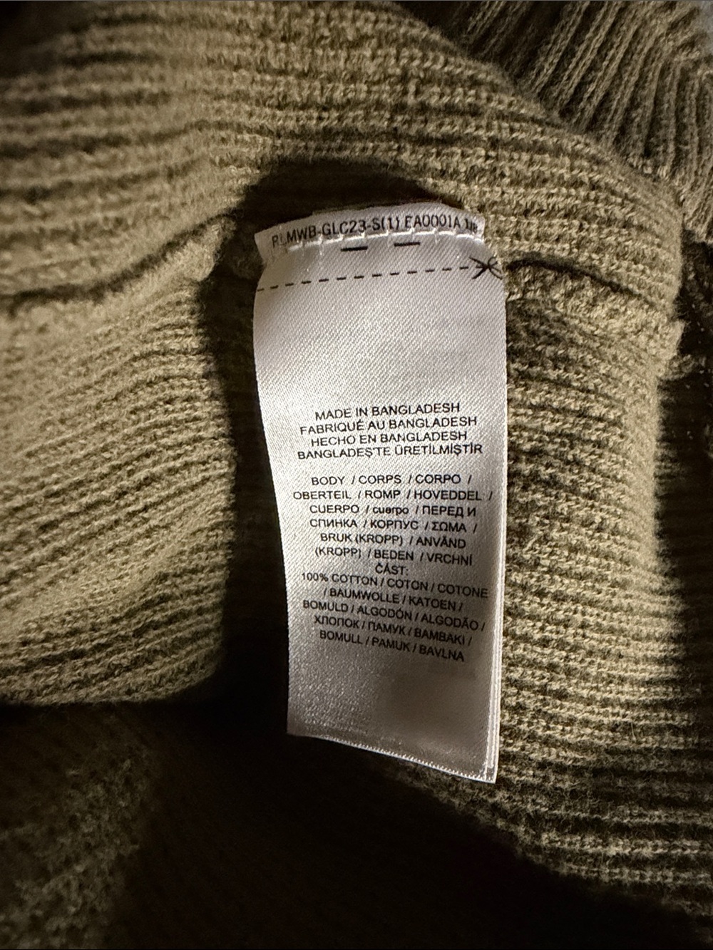 Lauren Ralph Lauren cowl neck sweater forest green waffle knit texture - Picture 13 of 13